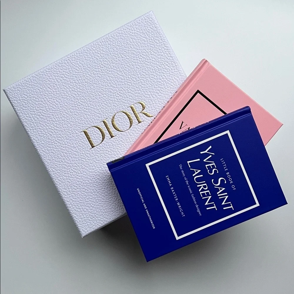 Luxury Fashion Book Set (6) + Authentic DIOR Gift Box | Chic Decor